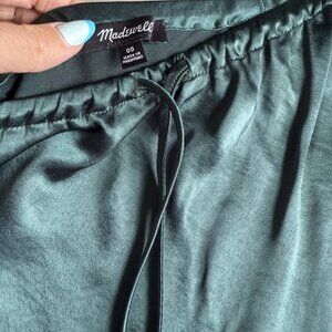 Madewell Satin Skirt - Emerald
